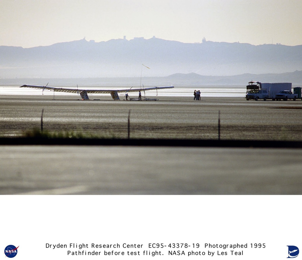 Pathfinder on lakebed preparing for test flight
