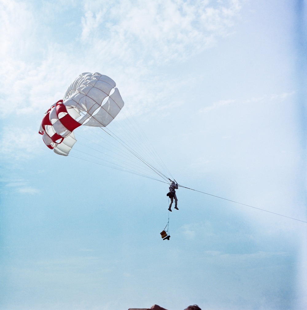 PARASAIL TRAINING - ASTRONAUT THOMAS P. STAFFORD