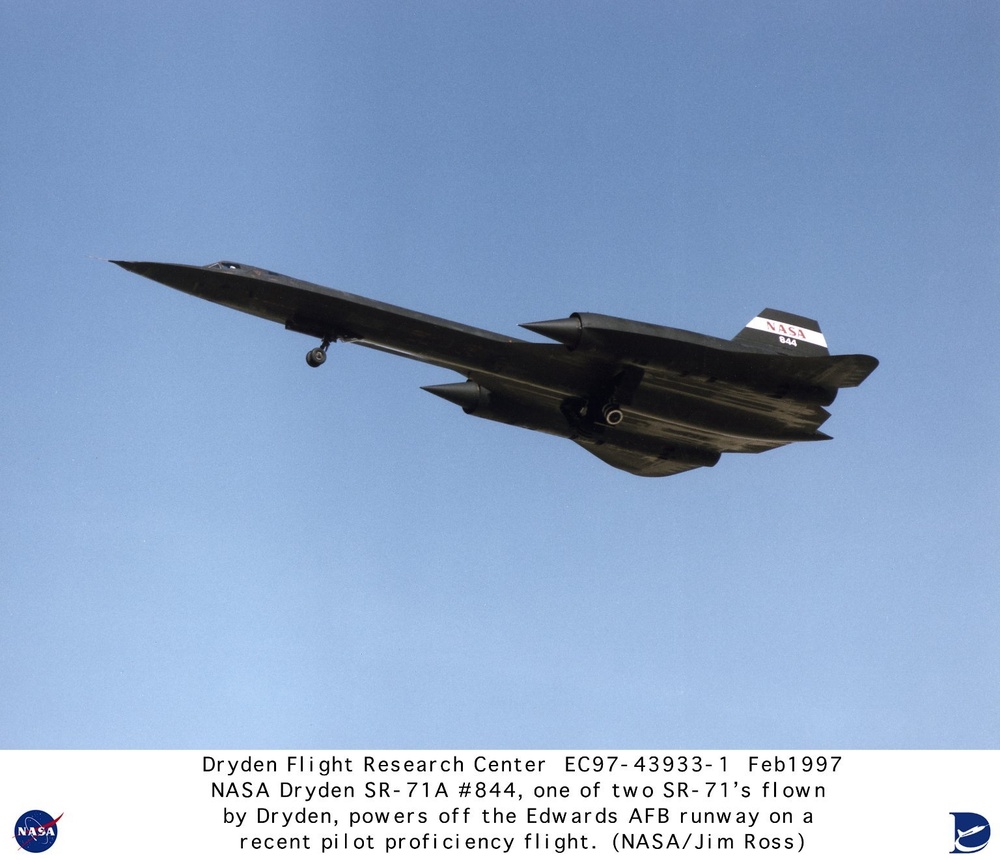 SR-71A - in Flight from Below at Takeoff