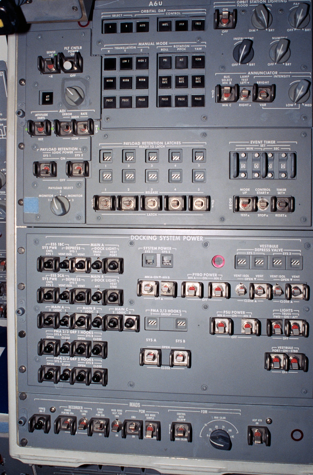 Documentation of the flight deck Orbit Station hardware on Atlantis