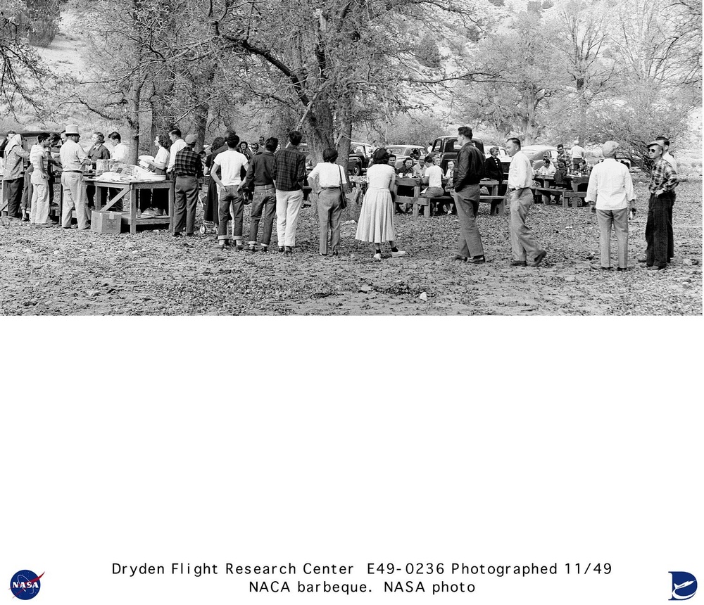 NACA Muroc Staff of 1949 at NACA barbecue