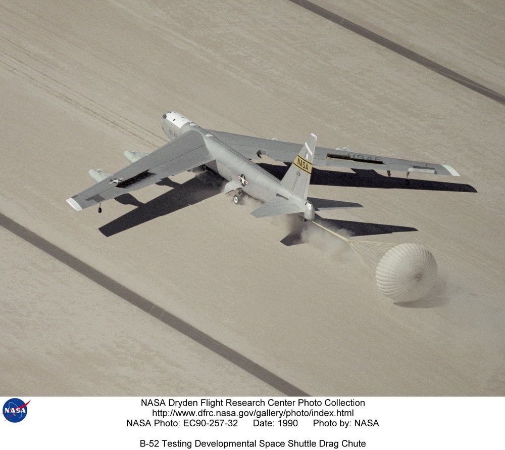 B-52 Testing Developmental Space Shuttle Drag Chute