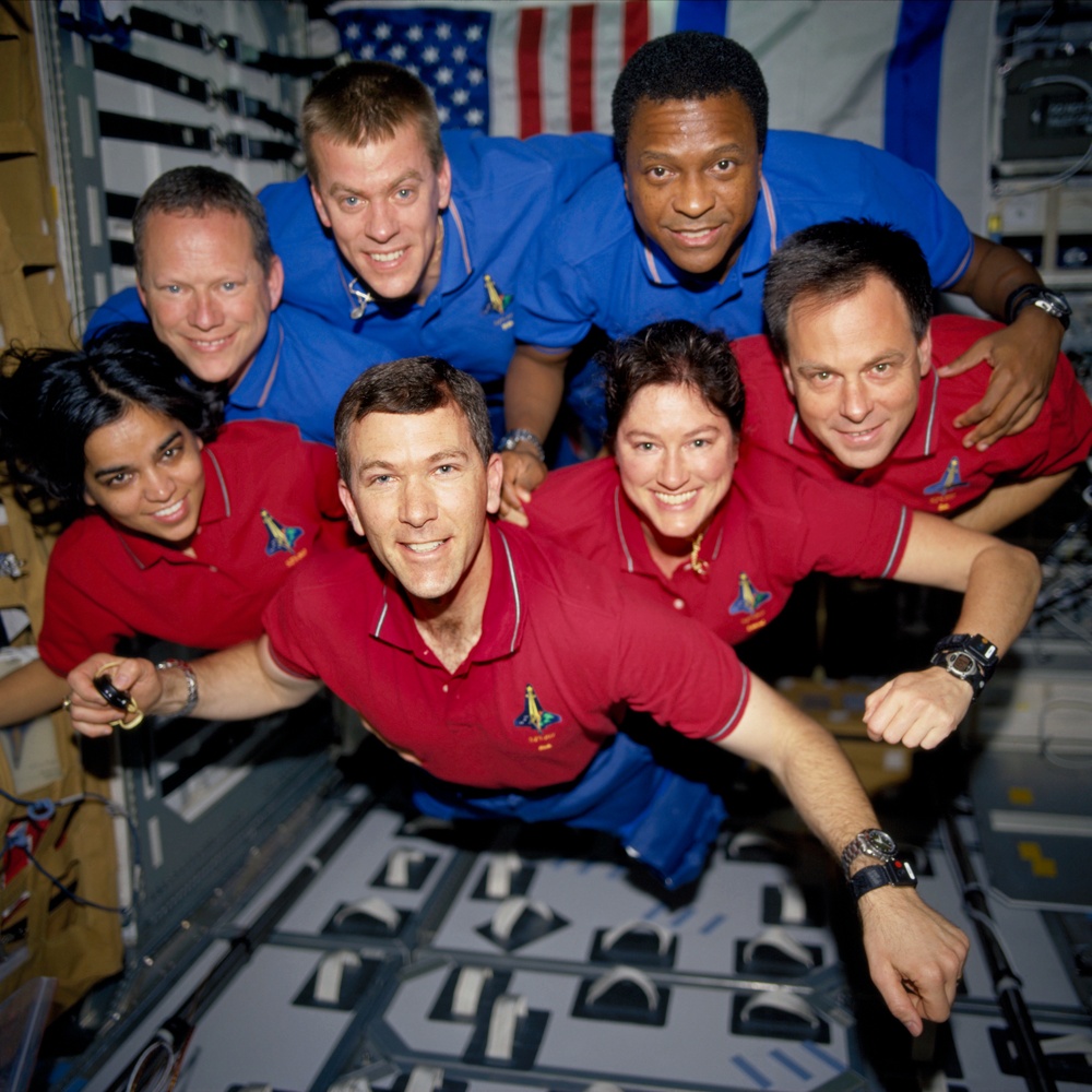 STS-107 in-flight Crew Portrait taken in the Spacehab (SH) RDM