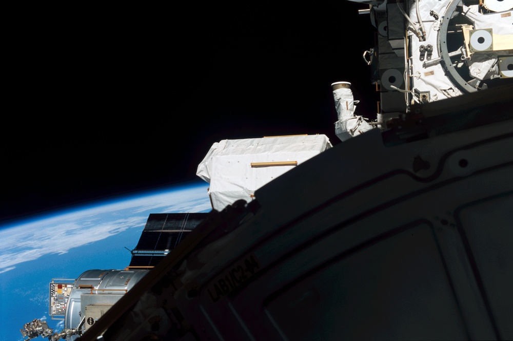 View of the forward side of the U.S. Laboratory taken during STS-108