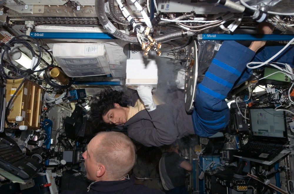 Forrester and Williams in the U.S. Laboratory during Joint Operations