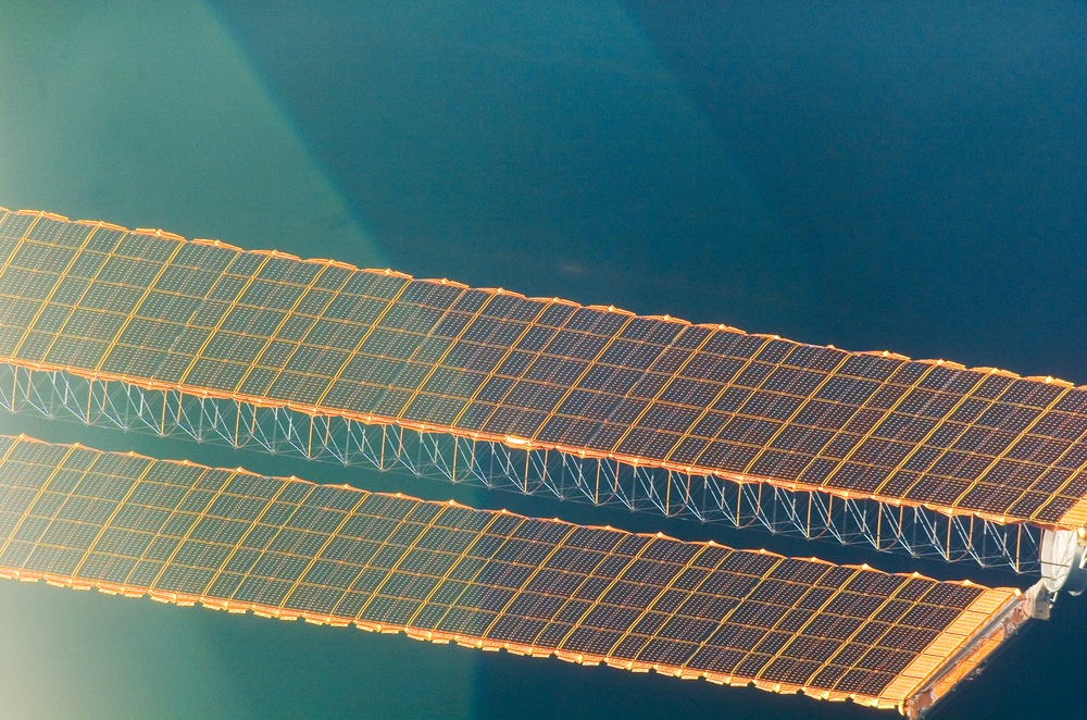ISS during approach of the STS-115 Space Shuttle Atlantis