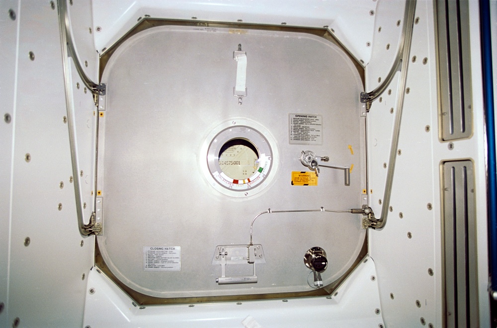 Various views of the interior of the Node 1/Unity module