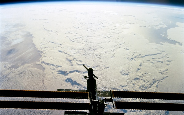 Fly-around views of ISS during STS-102