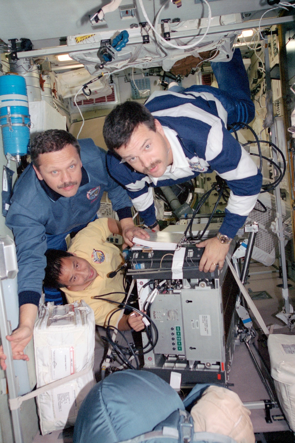 Lu, Altman and Morukov work on TVIS in Zvezda during STS-106