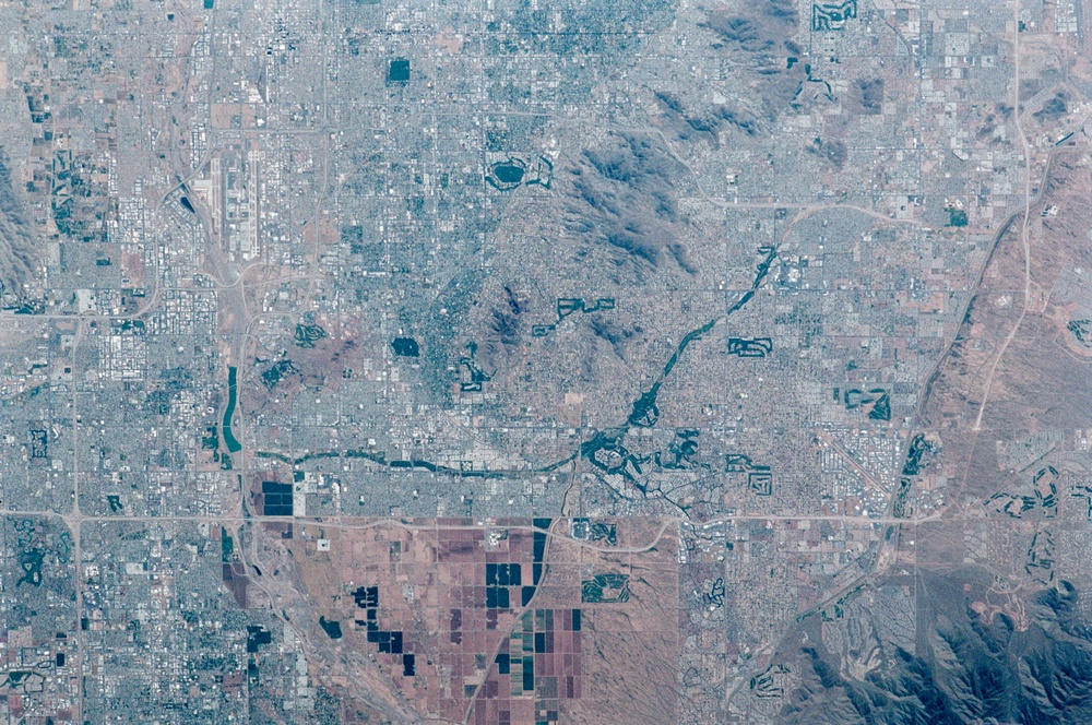 Earth observation image of Phoenix, Arizona taken during STS-100