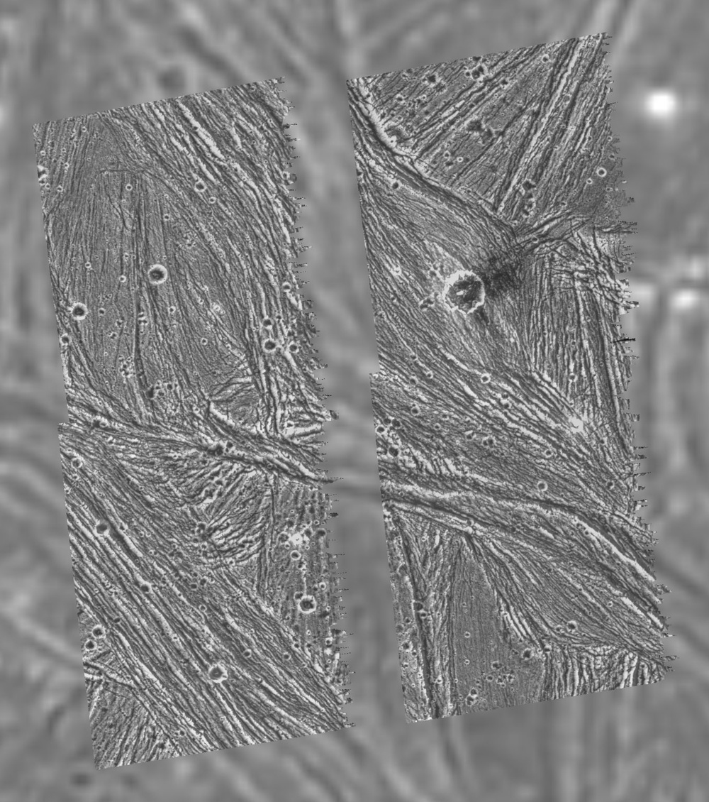 Uruk Sulcus Mosaic - Galileo over Voyager Data