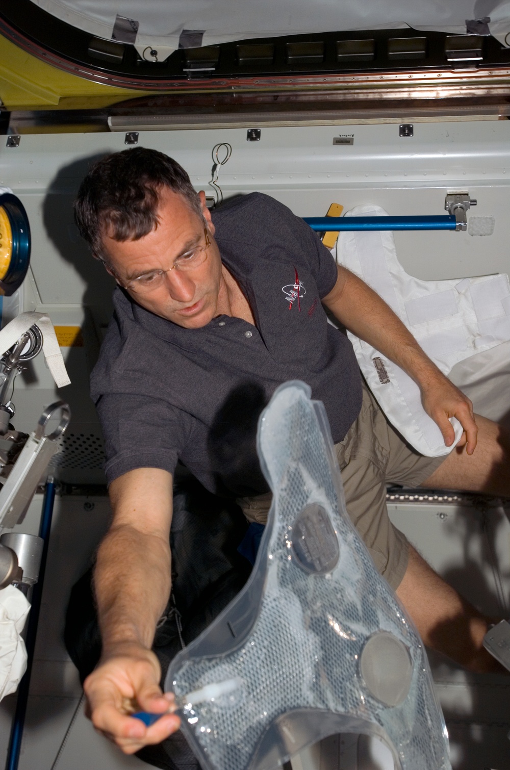 Williams working in the A/L during STS-118/Expedition 15 Joint Operations