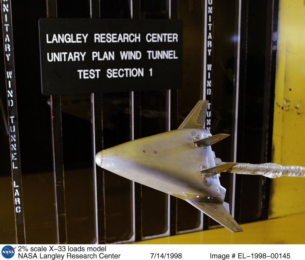 2% scale X-33 loads model