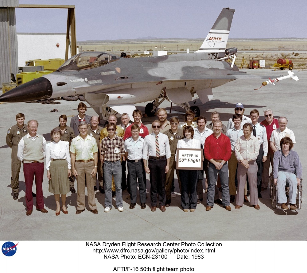 AFTI/F-16 50th flight team photo