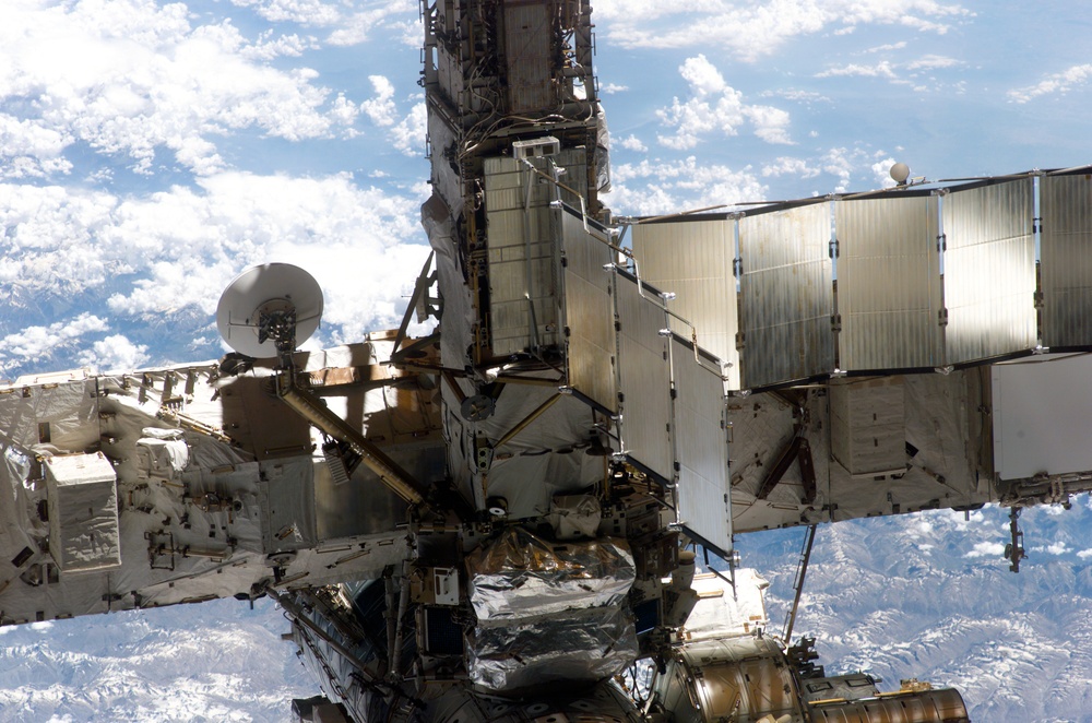 View of the ISS taken during flyaround by STS-114 crew