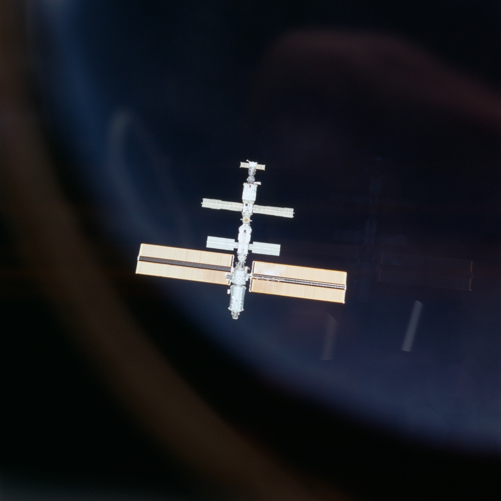 The ISS taken during the initial approach of Endeavour for STS-100
