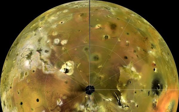 Io South Pole Grid