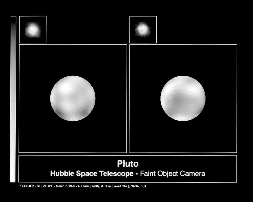 Map of Pluto's surface