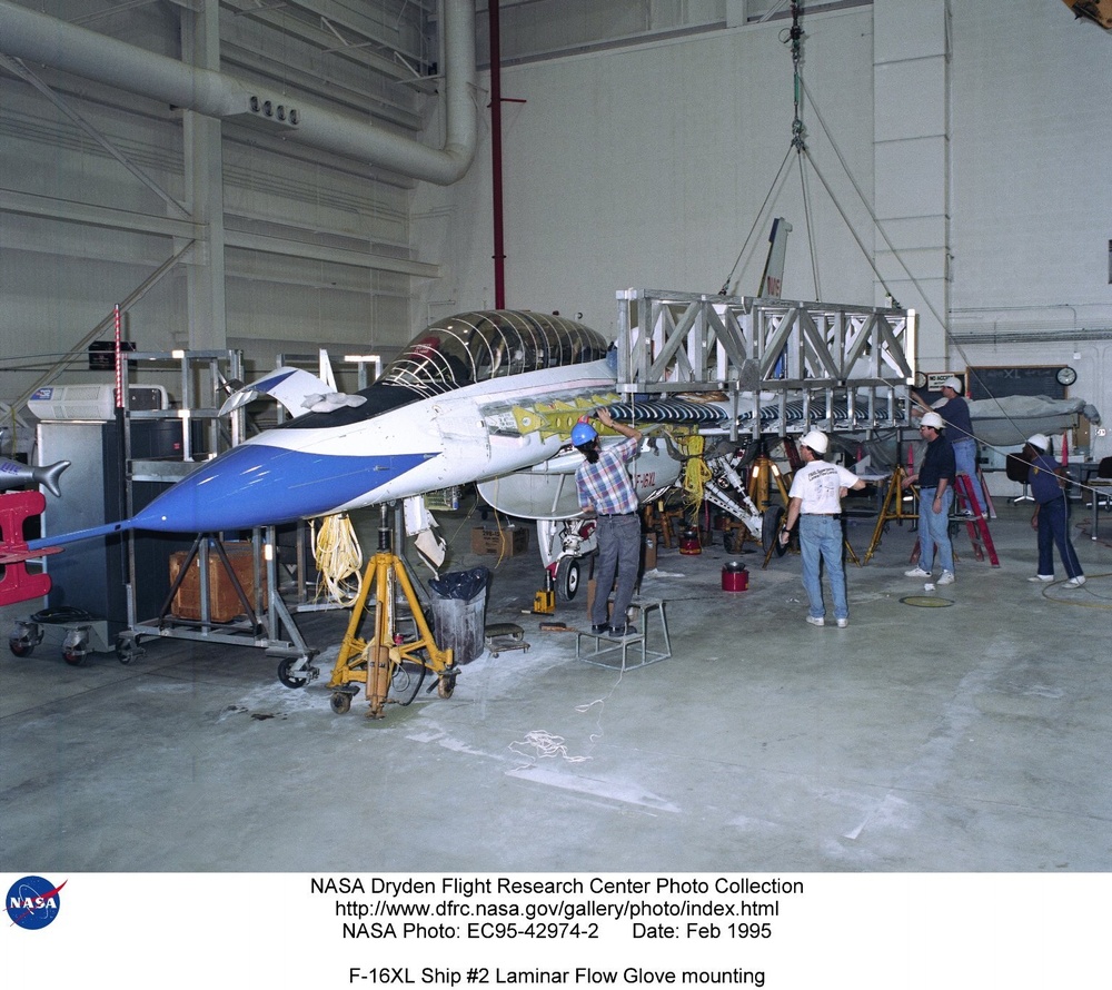 F-16XL Ship #2 Laminar Flow Glove mounting