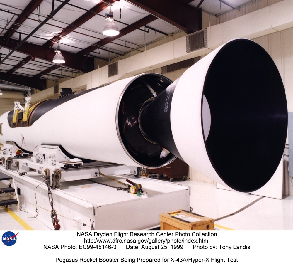 Pegasus Rocket Booster Being Prepared for X-43A/Hyper-X Flight Test