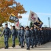 Recruits march at Navy boot camp