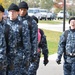 Recruits march at Navy boot camp