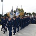 Recruits march at Navy boot camp