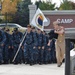 Recruits march at Navy boot camp