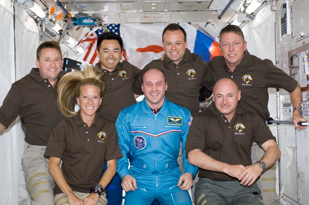 STS-124 crew on-orbit portrait