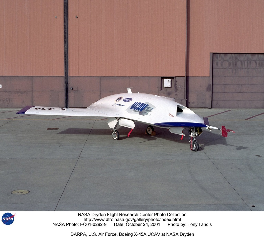 DARPA, U.S. Air Force, Boeing X-45A UCAV at NASA Dryden