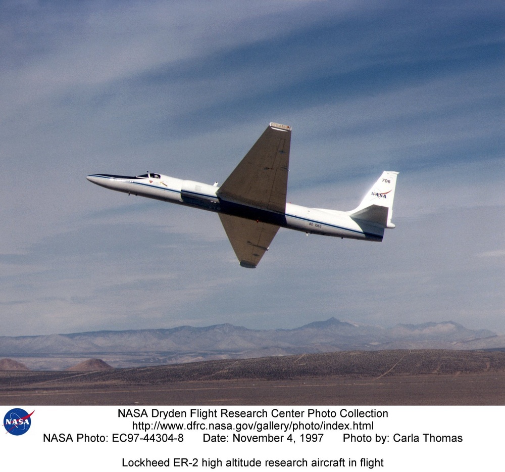 Lockheed ER-2 high altitude research aircraft in flight