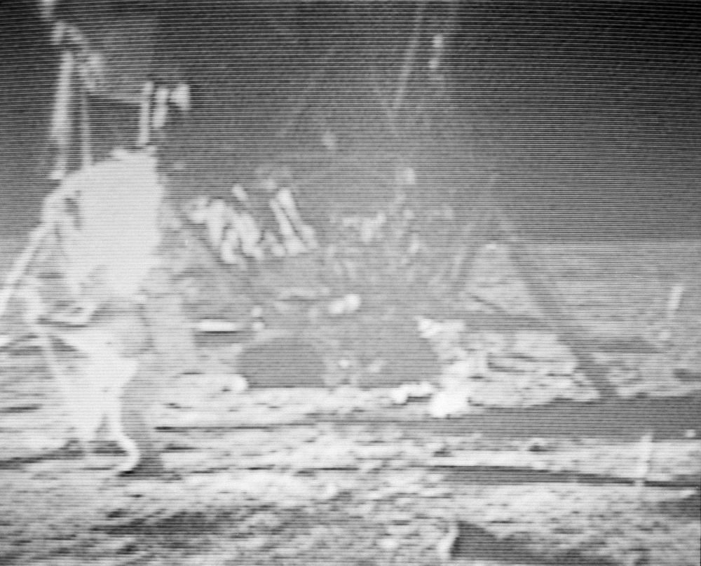 Telecast of Astronauts Armstrong and Aldrin by the Lunar Module