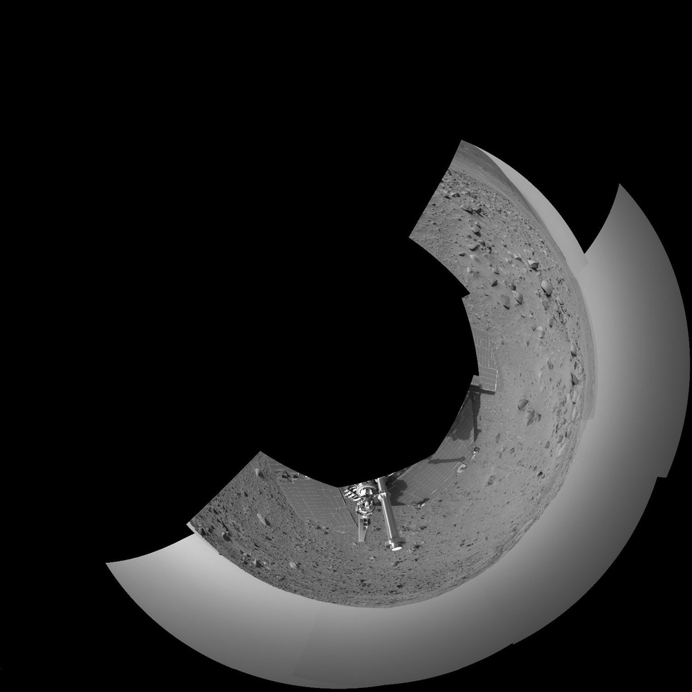 Spirit's View on Sol 390 (polar)