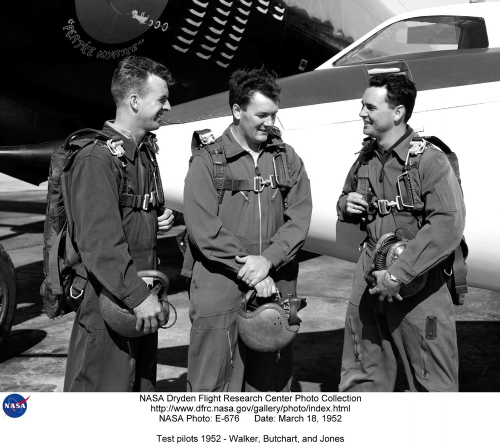 Test pilots 1952 - Walker, Butchart, and Jones