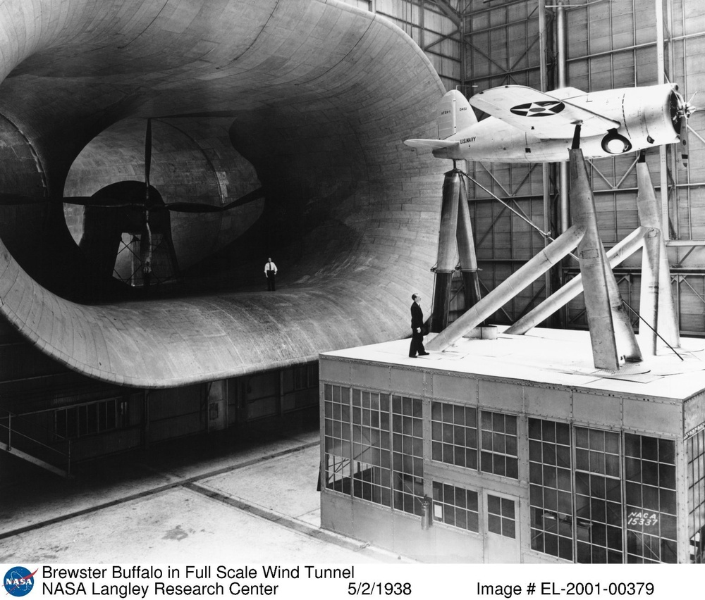 Brewster Buffalo in Full Scale Wind Tunnel