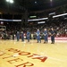 Coast Guard members honored during a Houston Rockets halftime