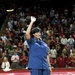 Lt. Cmdr. Zeita Merchant recognized at a Houston Rockets halftime show