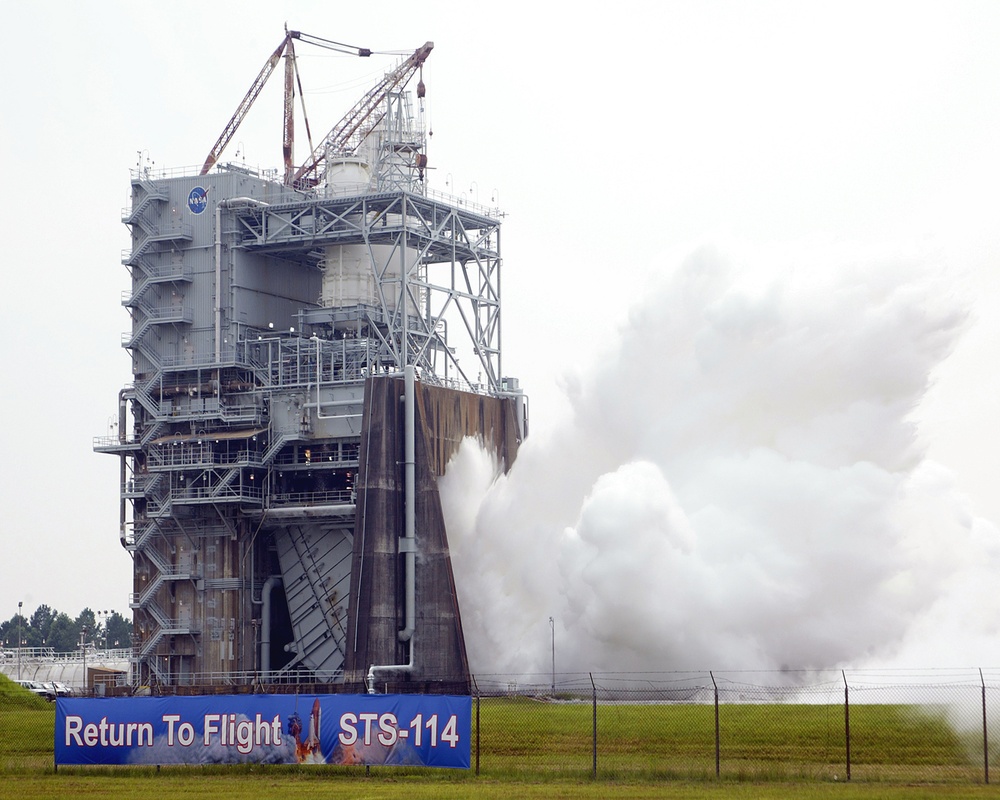 Return to flight SSME test at A2 test stand