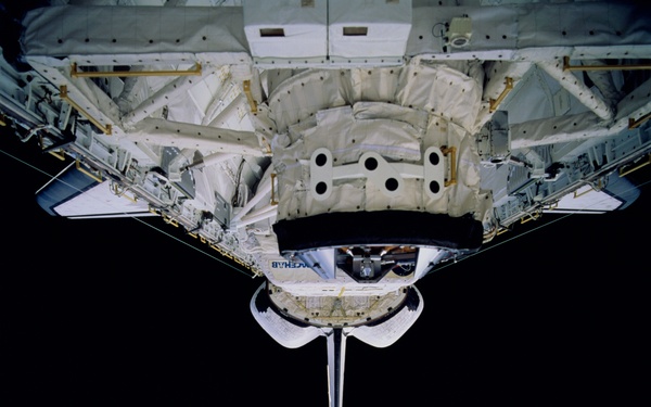 View of the Atlantis's payload bay after undocking