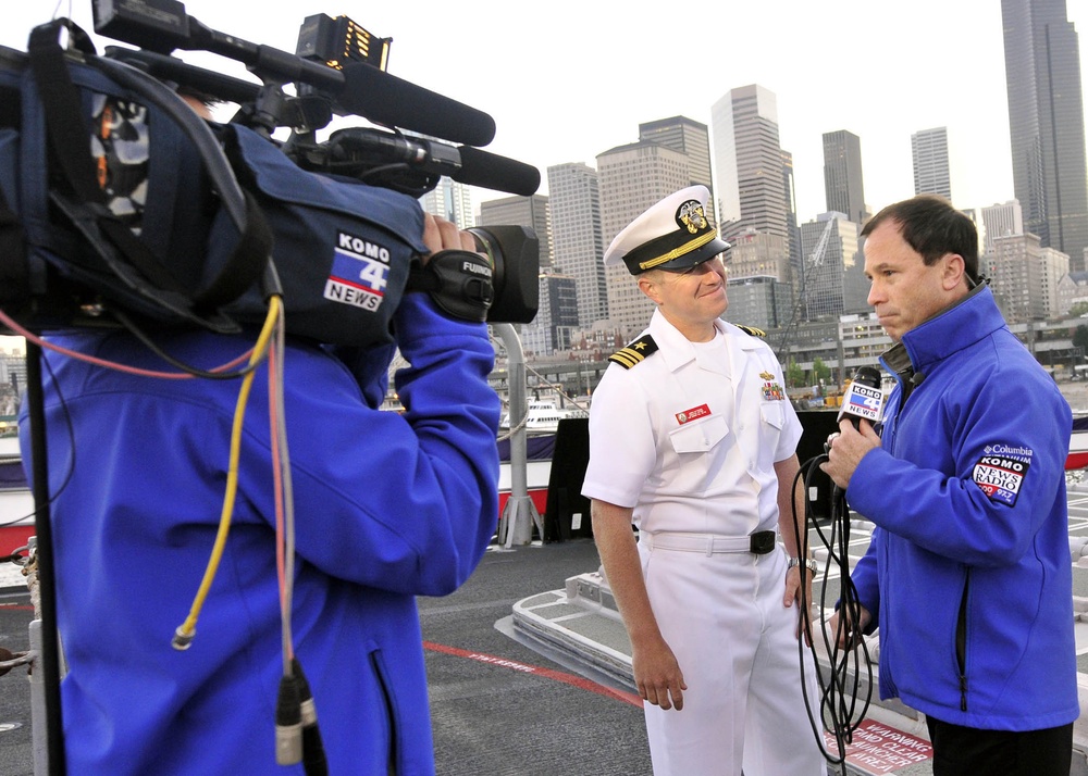 USS Bunker Hill executive officer interviewed by Seattle TV station