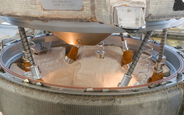 View of PMA 2 and ODS as the orbiter docks with the ISS during STS-121