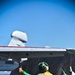 USS Nimitz crew works aboard flight deck