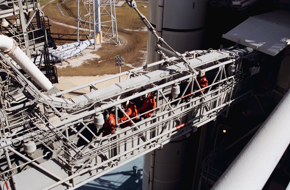 STS-75 crew at KSC for TCDT