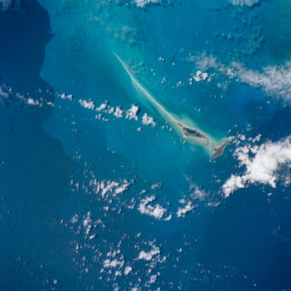 Earth observation image of the Bahamas taken during STS-100
