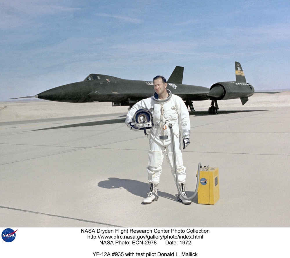 YF-12A #935 with test pilot Donald L. Mallick
