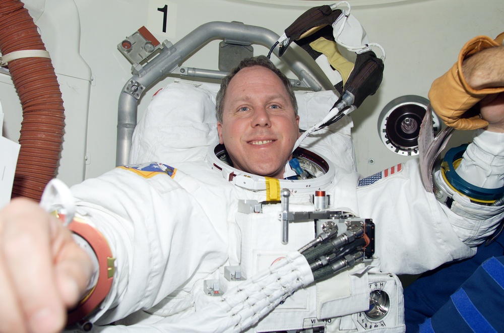 MS Jones in Airlock prior to second EVA