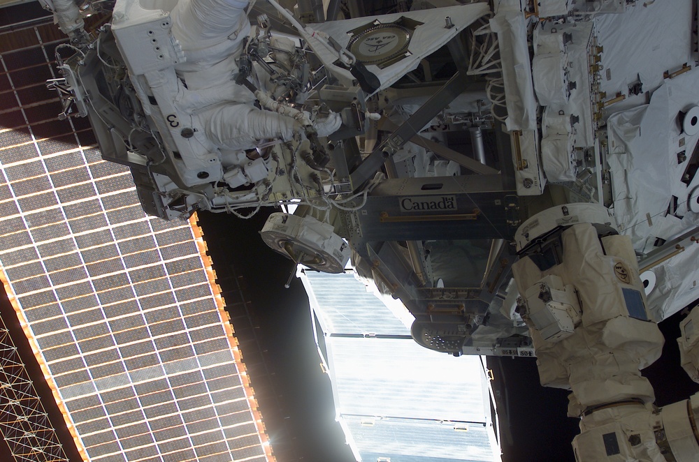 View of the MBS during STS-111 UF-2 installation OPS on the ISS truss structure