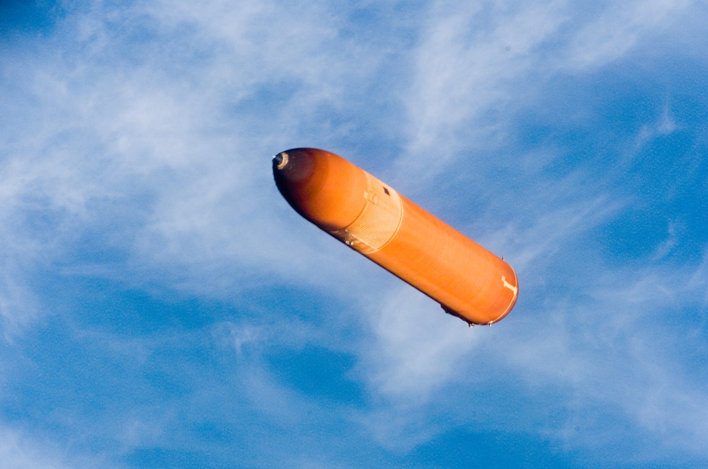 View of STS-114 External Fuel Tank during separation