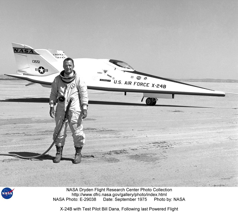 X-24B with Test Pilot Bill Dana, Following last Powered Flight