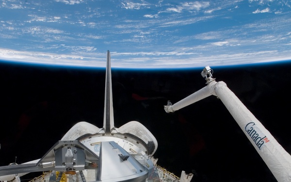 Payload Bay of Atlantis during the STS-122 Mission